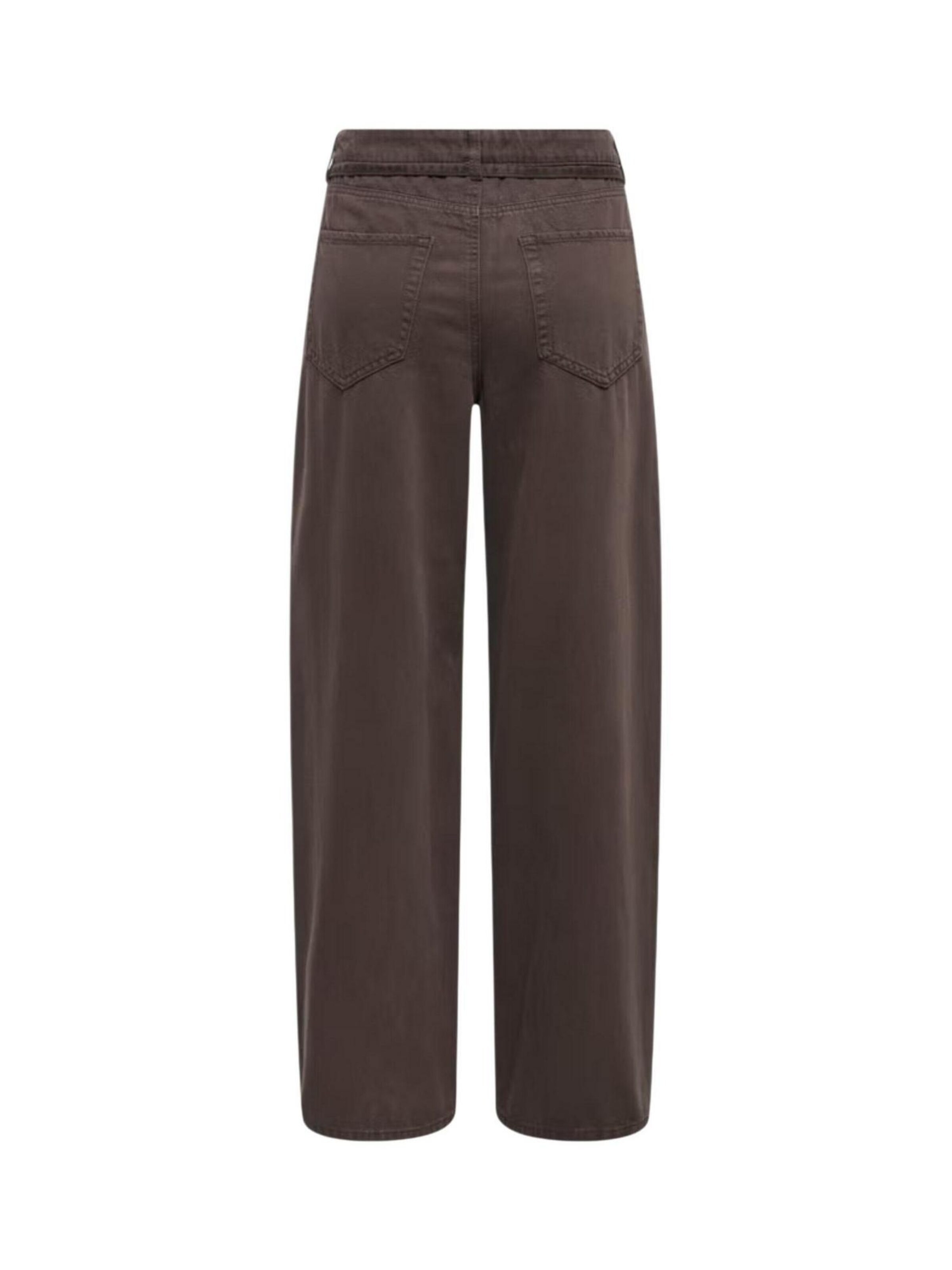 Wide leg Jeans 'ONLGIANNA-SILLA MW ST BELT PANT PNT NOOS 15372521' di ONLY in marrone
