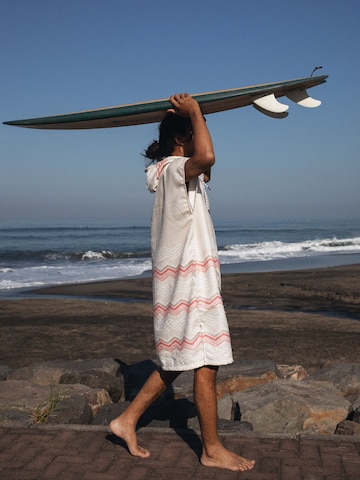 woodsandwaves Badjas kort 'Surf-Poncho' in Beige
