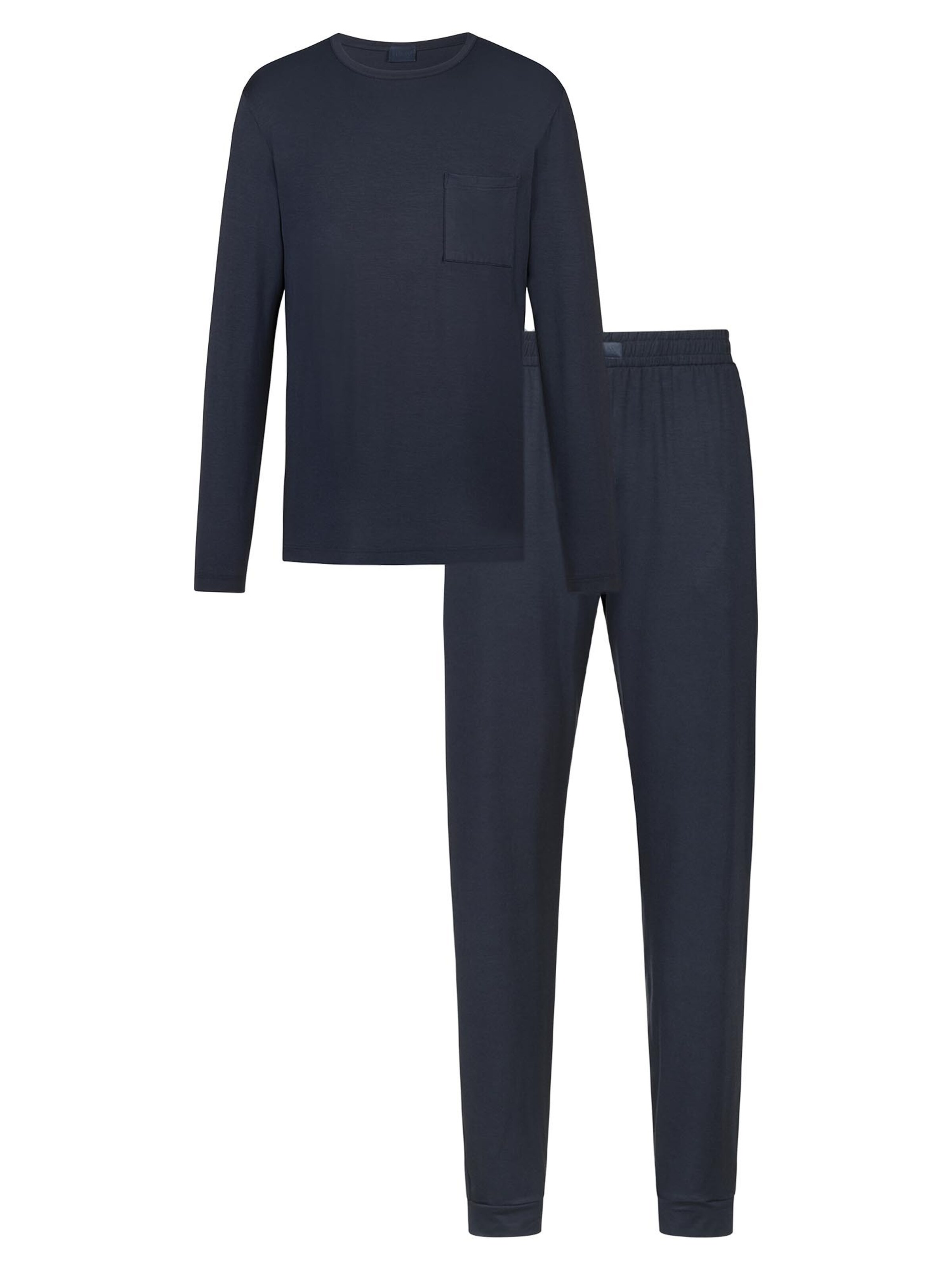 Mey Pyjama lang 'Jefferson' in Blauw: voorkant