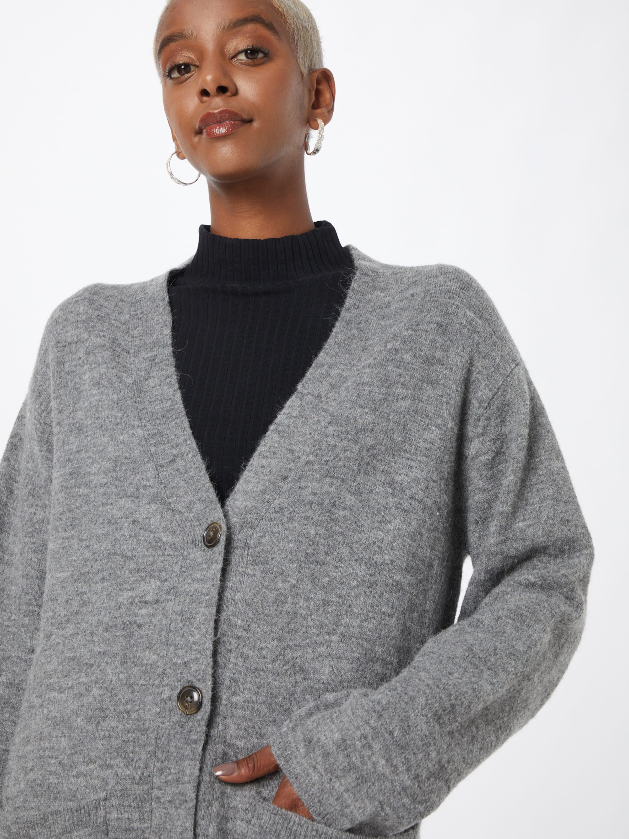 Frauen Pullover & Strick minimum Strickjacke 'Marsin' in Graumeliert - OP03882 Frauen Pullover & Strick minimum Strickjacke 'Marsin' in Graumeliert - OP03882
