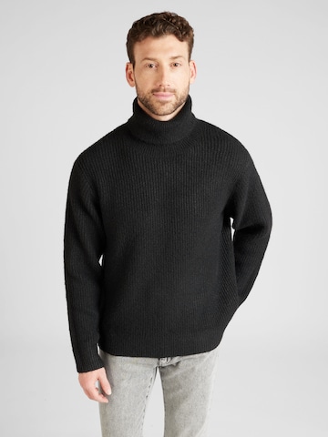 WEEKDAY Sweter 'Renzo' w kolorze czarny: przód