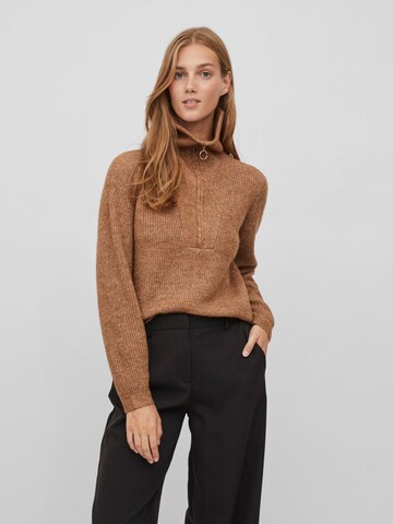 VILA Sweater 'Mathilda' in Brown: front