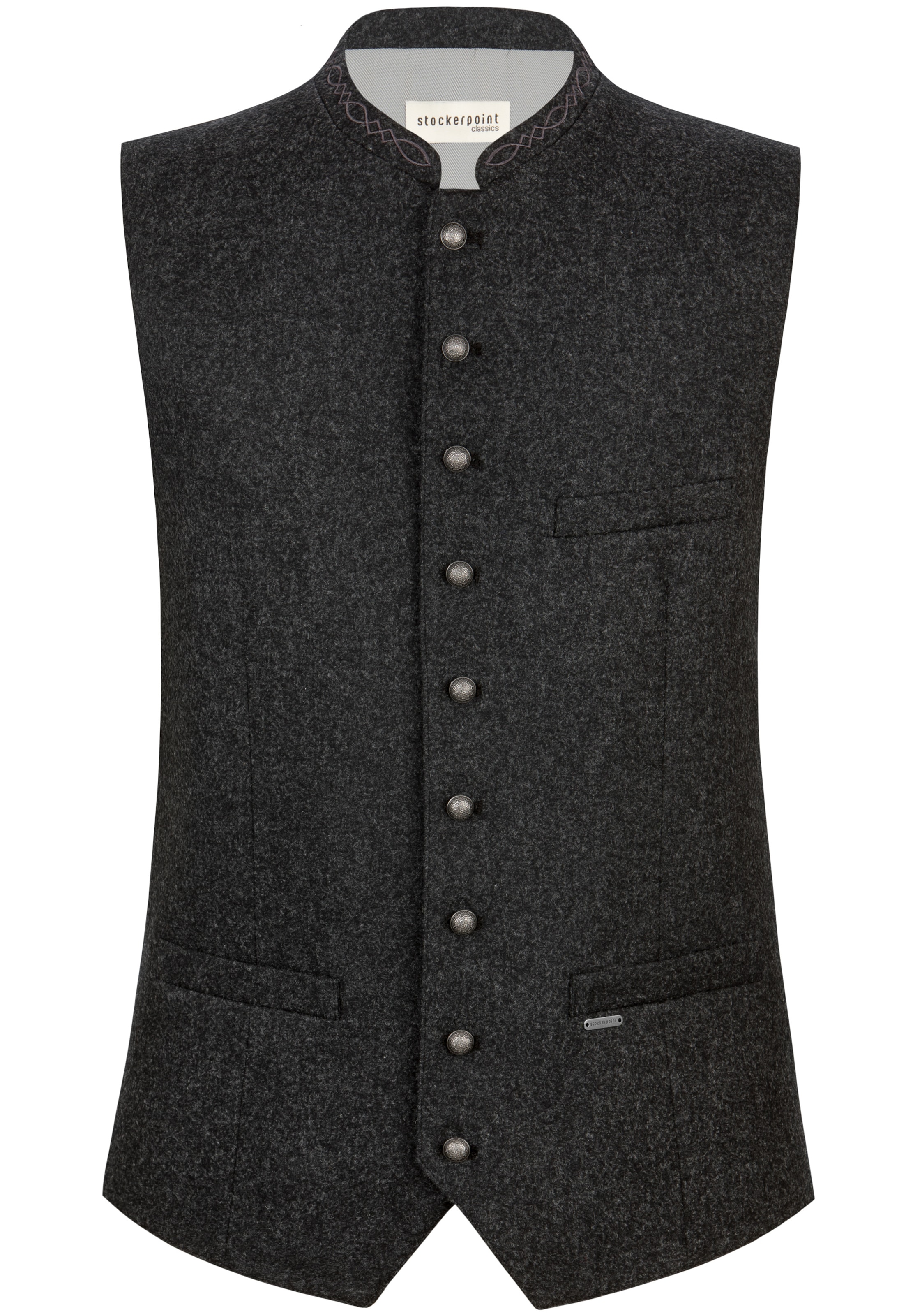 STOCKERPOINT Trachtenweste in Grau: Vorderseite