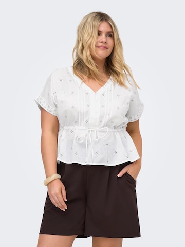 Camicia da donna 'CARKuna' di ONLY Carmakoma in bianco: frontale