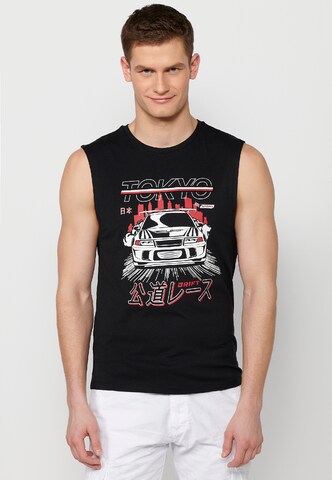 T-Shirt KOROSHI en noir : devant