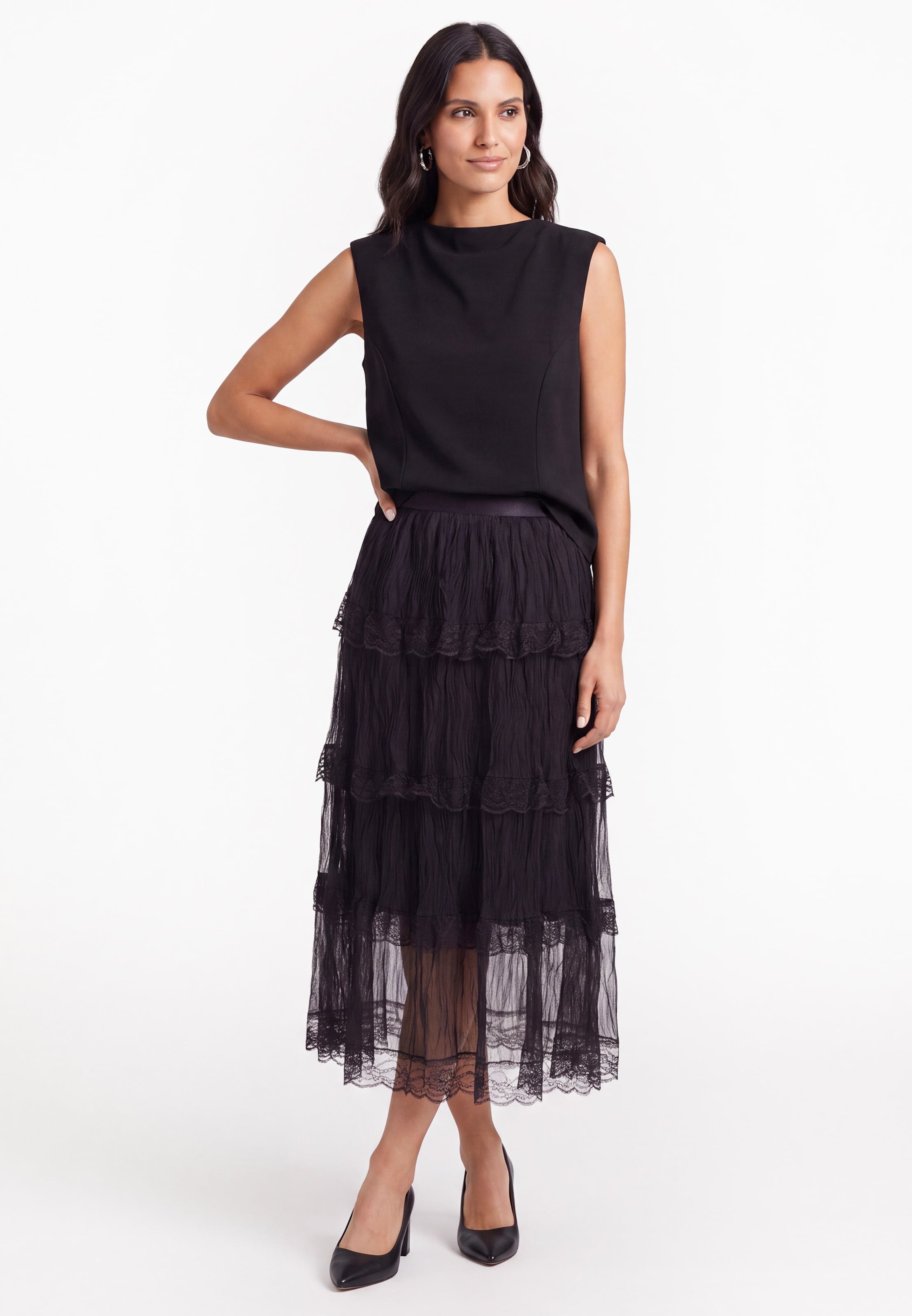 usha BLACK LABEL Skirt in Black: front