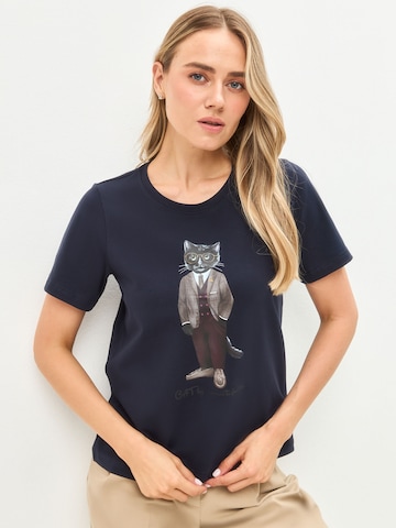 CAT by Maniita Lacitta Shirt 'BRIDE CAT' in Blauw: voorkant