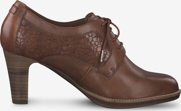 TAMARIS - Sapatos com cunha frontal em castanho
