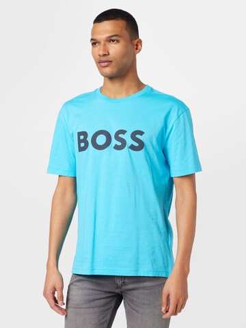 BOSS Shirt 'TEE 1' in Blauw: voorkant