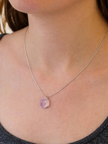Fräulein Wunder - Cadena 'Acetat Alice Silber' en lila: frente