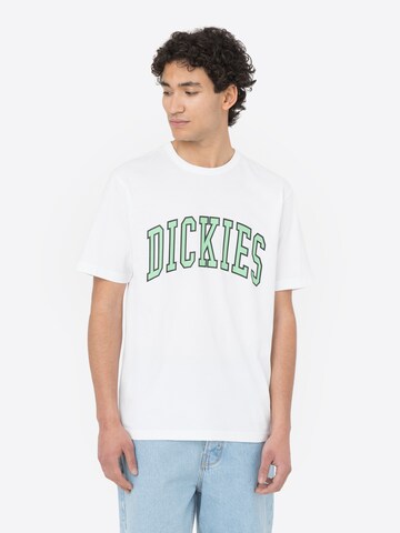 DICKIES - Camisa 'Aitkin' em branco: frente