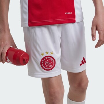 ADIDAS PERFORMANCE Regular Sports trousers 'Ajax Amsterdam 24/25 Home' in White: front
