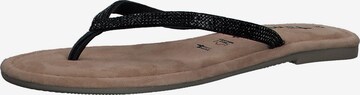 TAMARIS T-Bar Sandals in Black: front