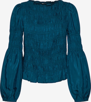 Cream Bluse 'Henva' i blå: forside