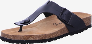 Tongs Tamaris en noir : devant