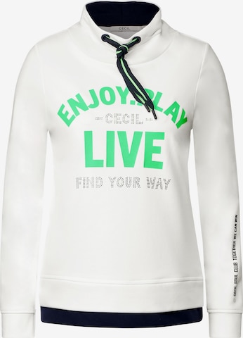 CECIL Sweatshirt in White: front