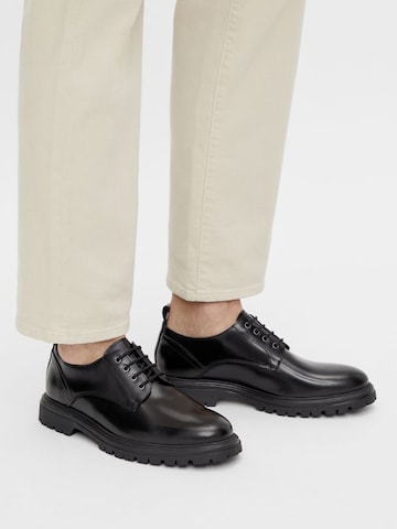 Bianco Lace-Up Shoes 'GIL' in Black: front