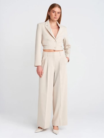 Dilvin Wide leg Broek in Beige