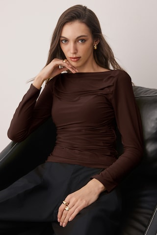 Trendyol Shirt in Brown: front