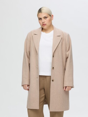 SELECTED FEMME Winter coat 'SLFNew Alma' in Beige: front
