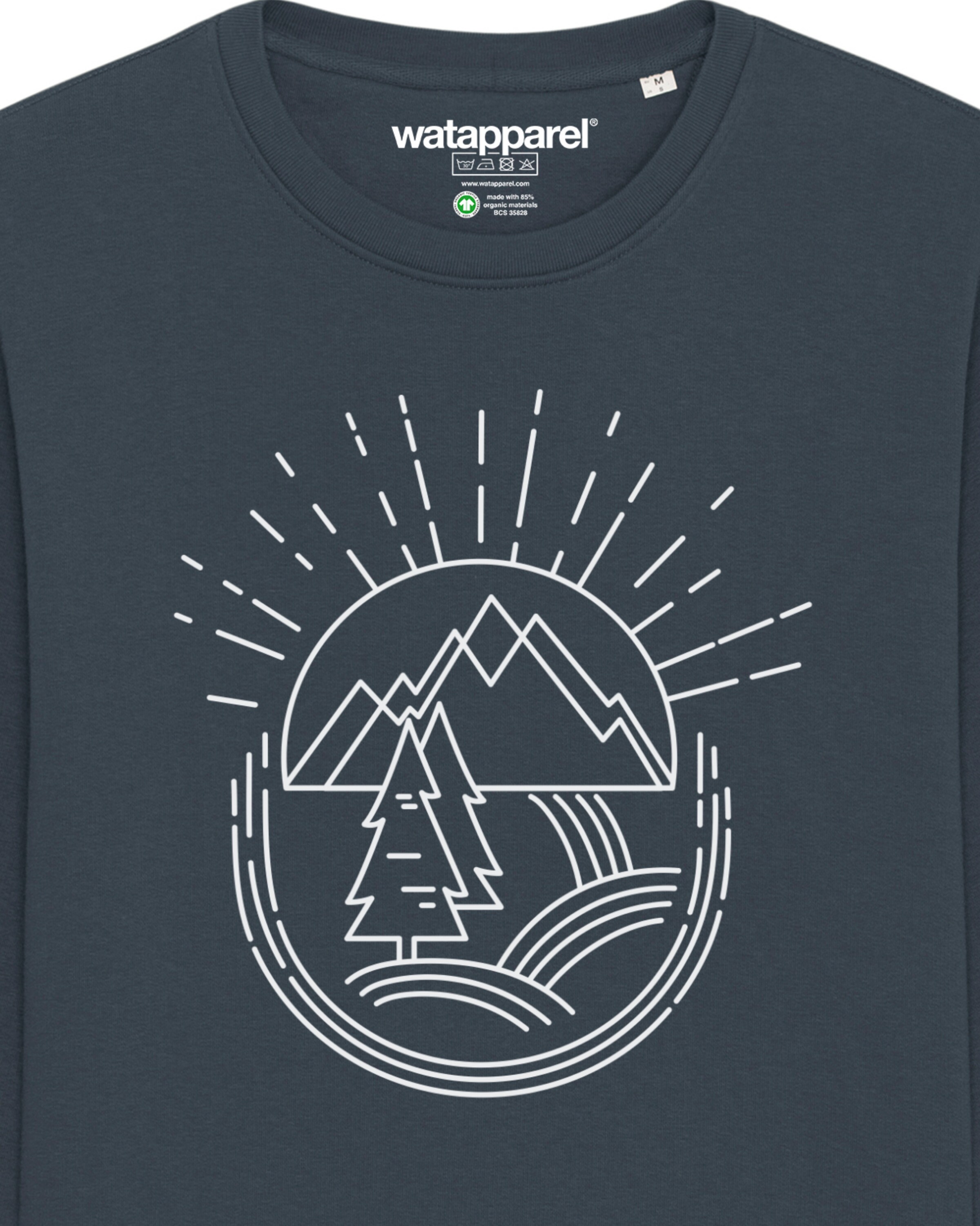 Watapparel Sweatshirt ' Natur ist schön ' in Grau