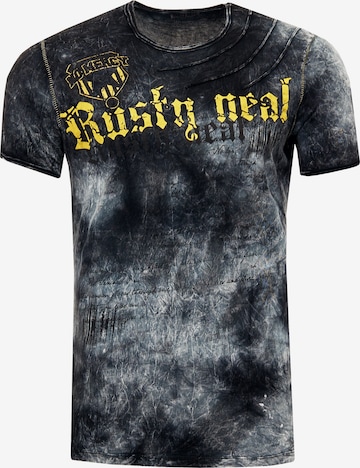 Rusty Neal Shirt in Zwart: voorkant