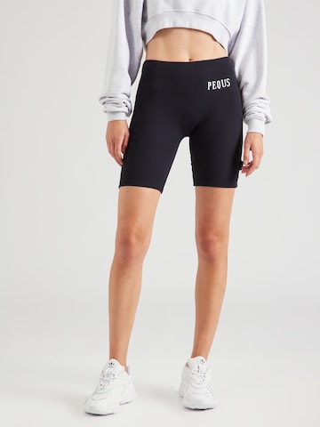 Skinny Leggings de la Pequs pe negru: față