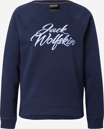 JACK WOLFSKIN Sports sweatshirt 'WINTER' in Blue: front