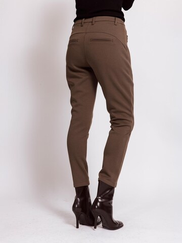 Zhrill Slim fit Pants 'ZHCHIARA' in Brown
