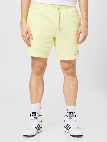GAP Regular Trousers in Yellow: front