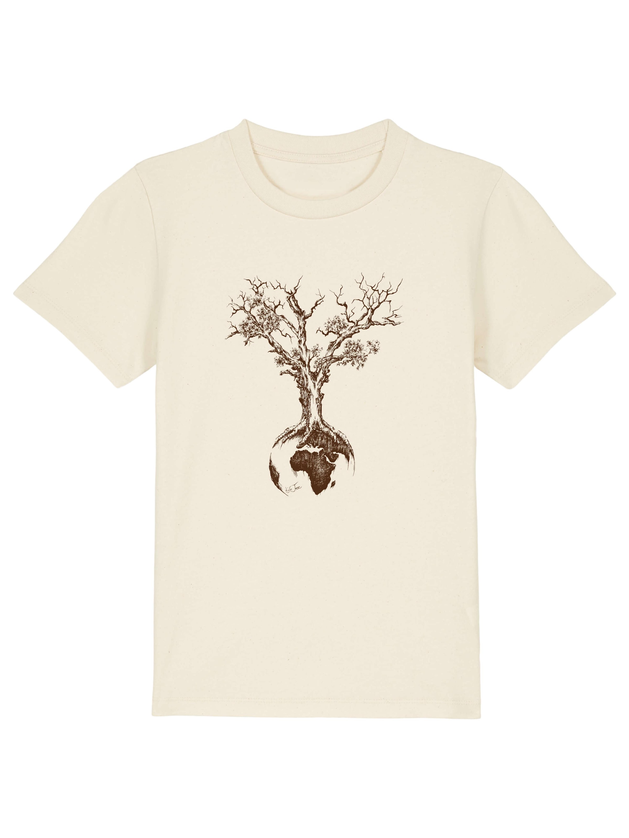 Life-Tree Shirt 'Weltenbaum' in White: front