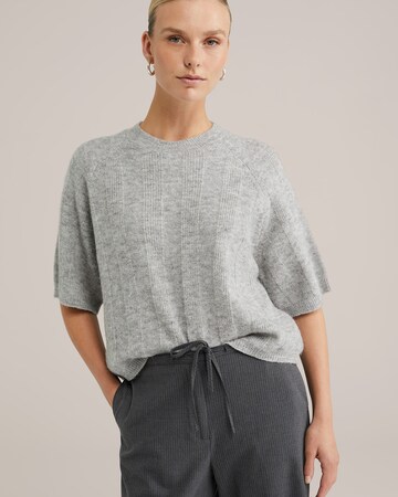 WE Fashion Свитер в Серый: спереди