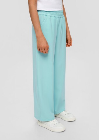 Wide Leg Pantalon s.Oliver en vert : devant