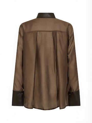 T-shirt ' KawaCC ' co'couture en marron