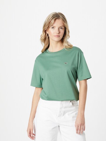 T-shirt LACOSTE en vert : devant