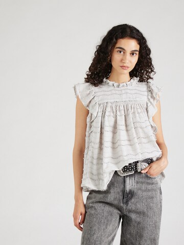 co'couture Blouse 'Waveding' in Grey