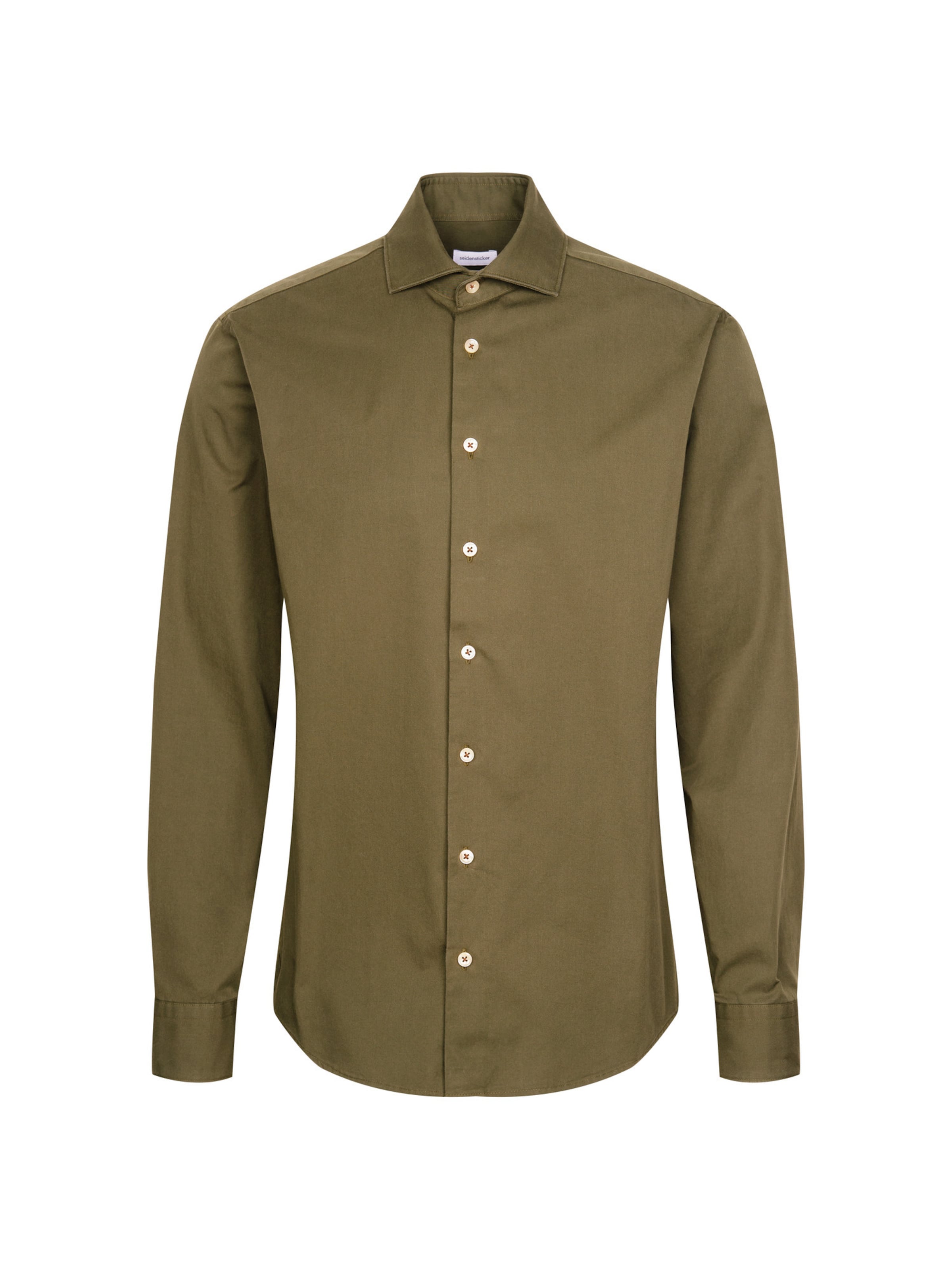 SEIDENSTICKER Button Up Shirt in Green: front