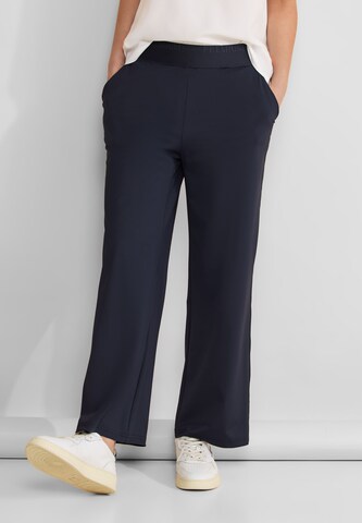 STREET ONE Wide leg Pants in Blue: front