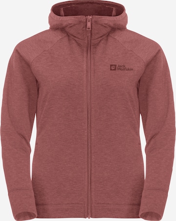 JACK WOLFSKIN Functionele fleece jas 'Waldsee' in Bruin: voorkant