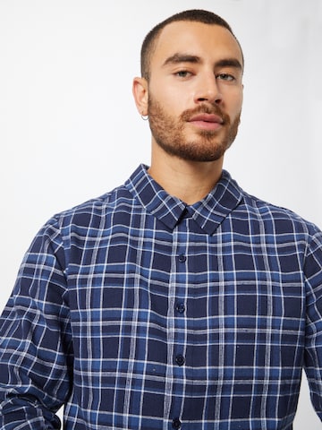 ABOUT YOU Regular fit Button Up Shirt 'Romeo' in Blue