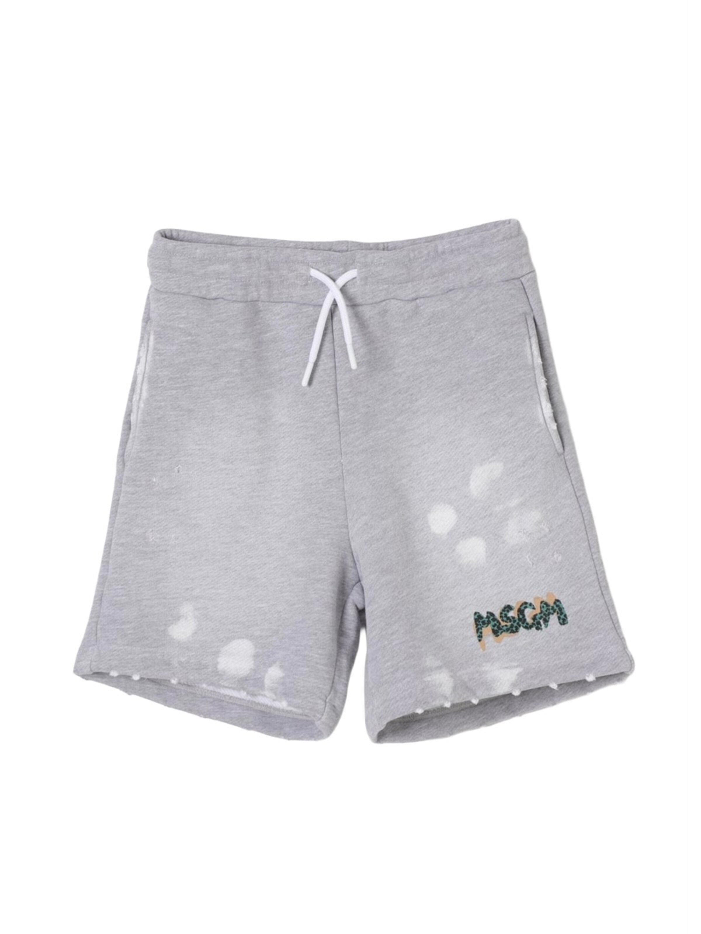 MSGM Regular Hose 'Bermuda felpa grigio per bambino'‌‌‌‌‌‌ in Grau: Vorderseite