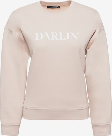 FRESHLIONS Sweatshirt 'DARLIN' in Beige: front