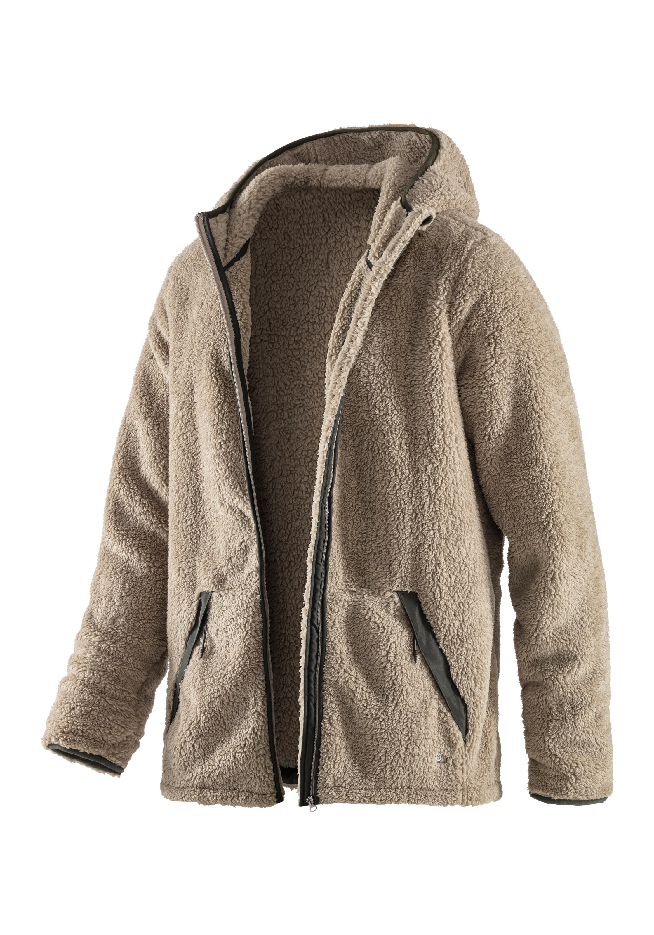 JOHN DEVIN Sweatjacke in Beige