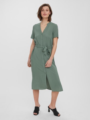 VERO MODA Košilové šaty 'Vica' – zelená: přední strana