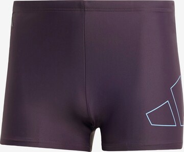 ADIDAS PERFORMANCE Athletic Swim Trunks 'Big Bars' in Purple: front