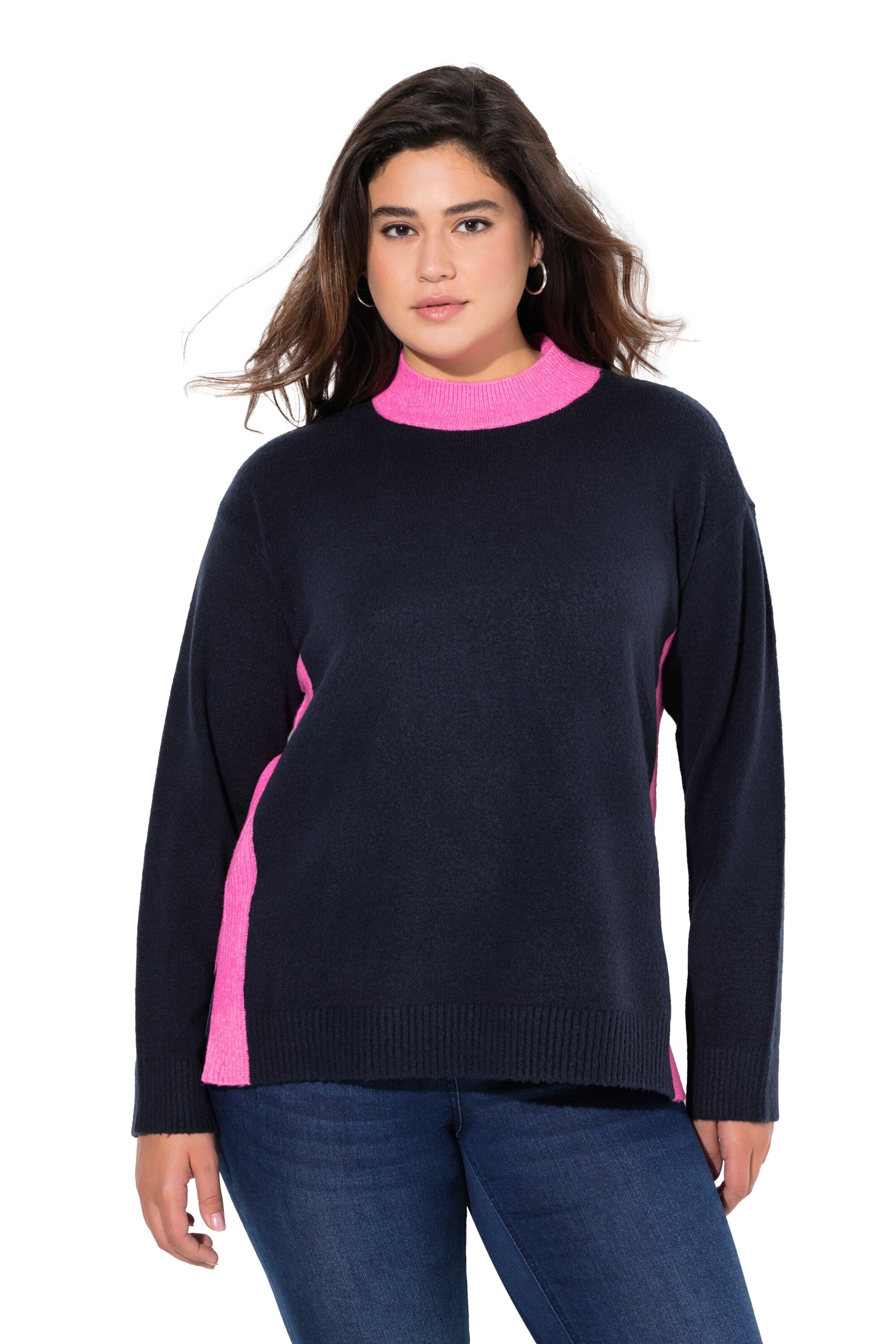 Ulla Popken Trui in Blauw: voorkant