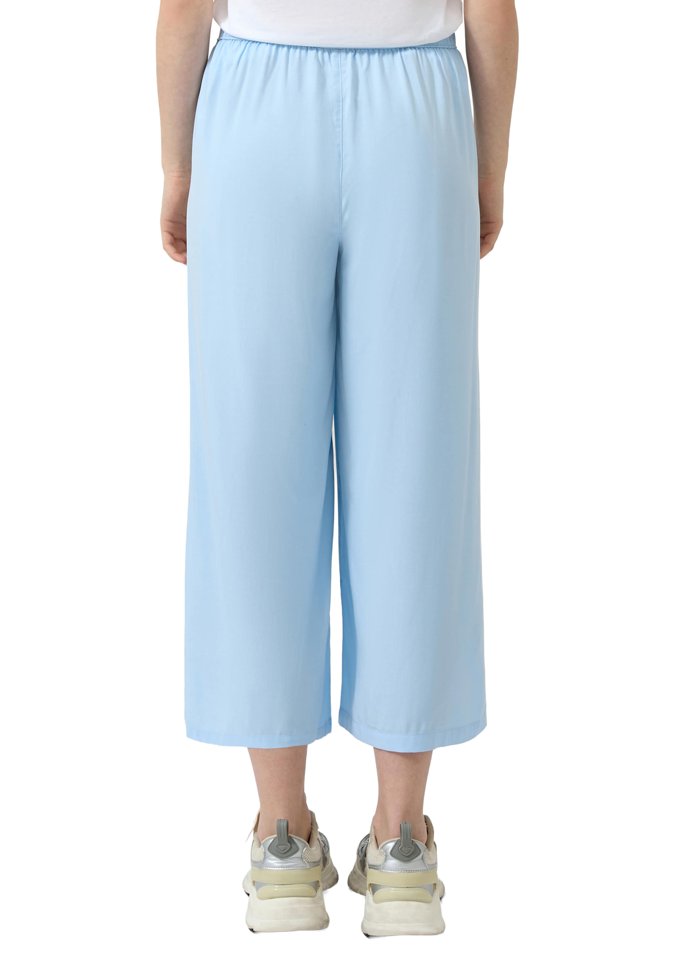 QS Wide Leg Hose in Blau