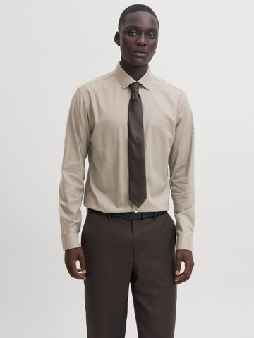 Slim fit Camicia di JACK & JONES in grigio: frontale