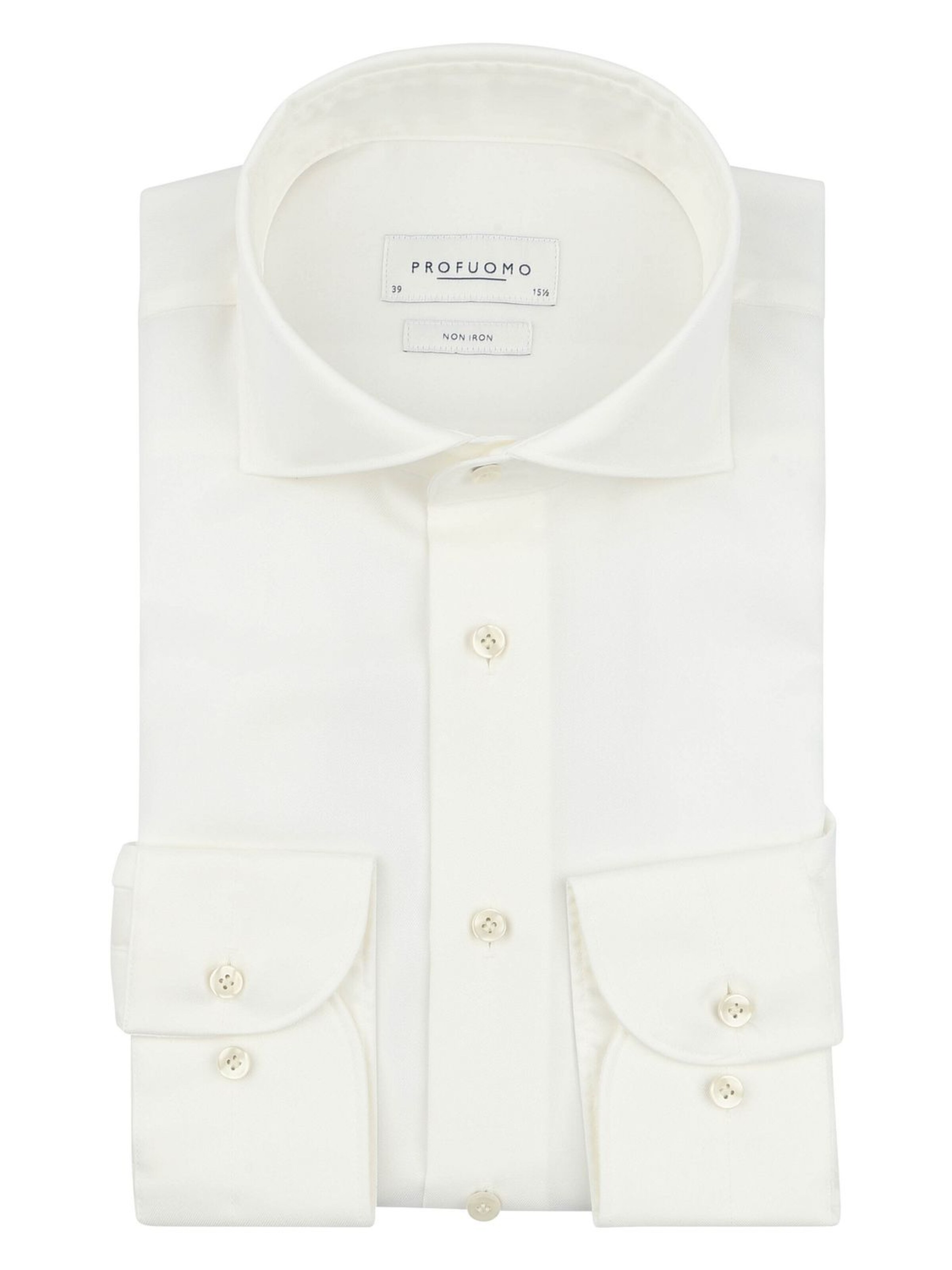 Profuomo Button Up Shirt in White: front