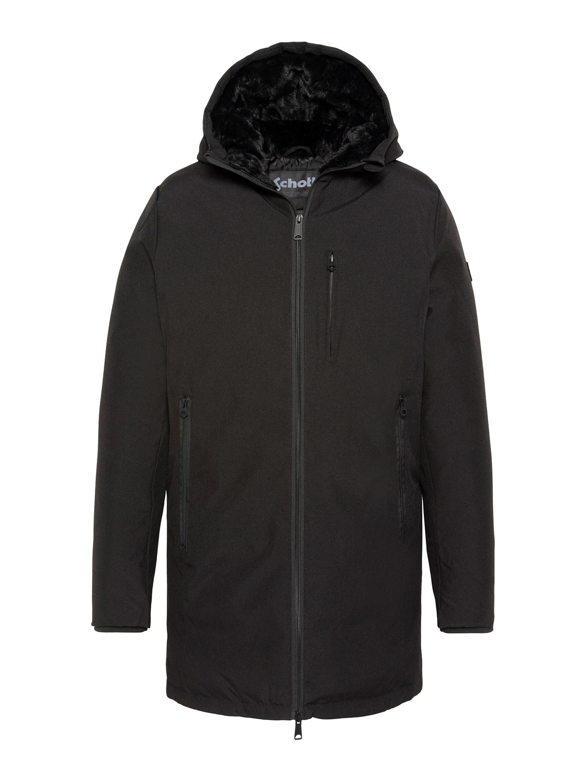 Manteau mi-saison Schott NYC en noir